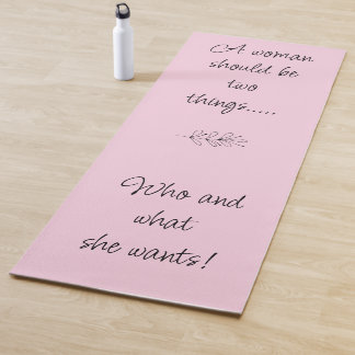Encouragement tapis de yoga, femme forte