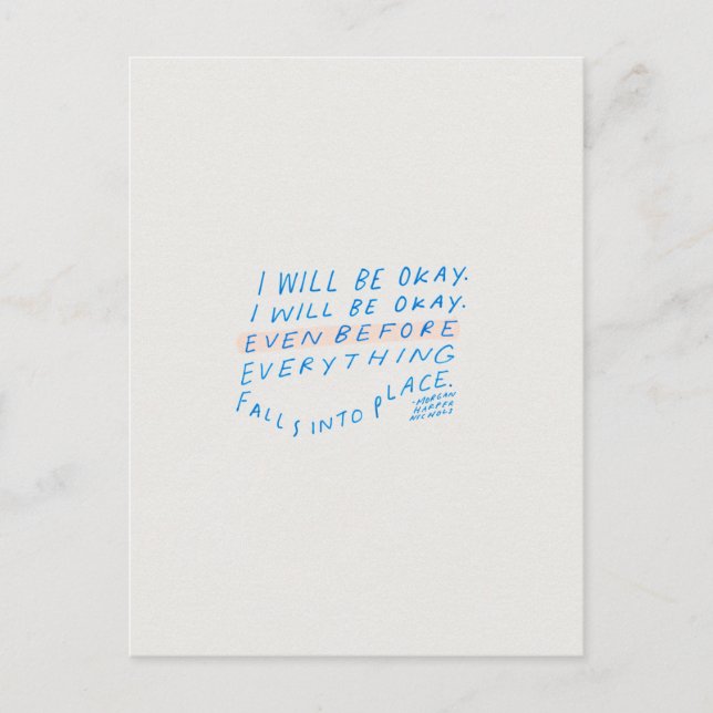 Encourager la carte postale de devis (Devant)