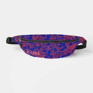 Encre bleue sur rouge simple moderne