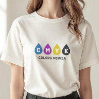 Encre CMJN colorée lâche le T-shirt féminin