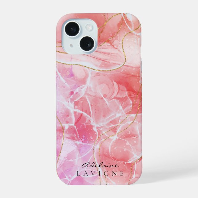 Encre couleur rouge rose Ombre personnalisable (Verso)