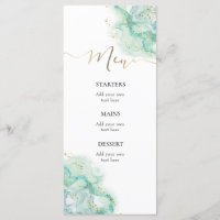 encre éclaboussée aquarelle Menu