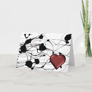 Encre et Coeurs Coeur Carte Saint-Valentin