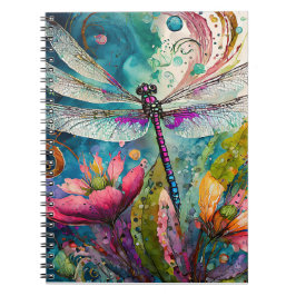 Encre et stylo Aquarelle libellule Carnet spiral