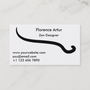 Encre noire et blanche de carte de visite simple