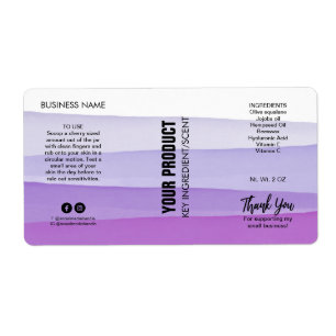 Encre stratifiée Purple Corps Beurre Jar Étiquette