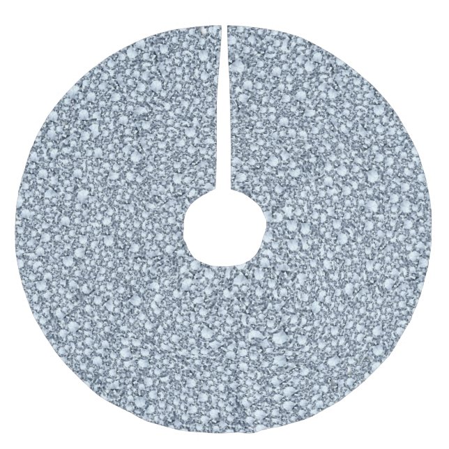 Encrusted Diamonds Look Glitzer Patter Polyester Weihnachtsbaumdecke (Vorderseite)