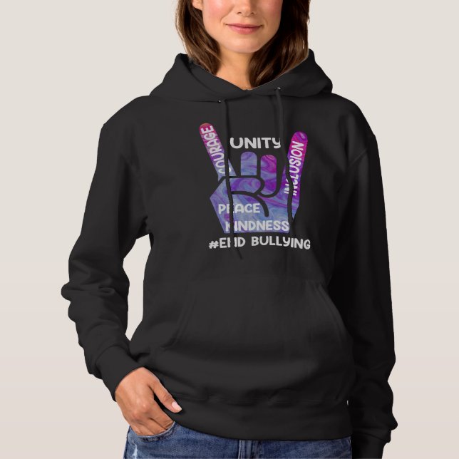 End Bullying Awareness and Solidarity for handicap Hoodie (Vorderseite)