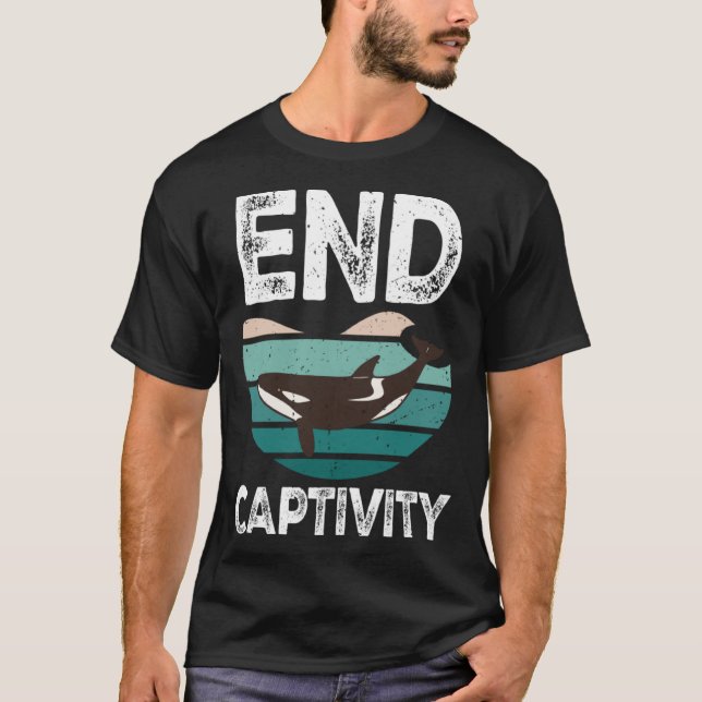End Captivity Orca Sea Mamal Lover Pullover Hoodie (Vorderseite)