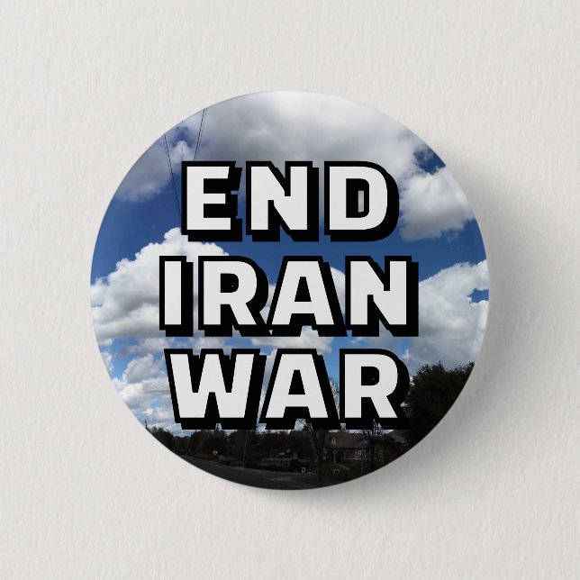 END IRAN WAR (you may change the words) Button (Vorderseite)