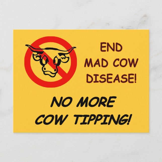 End Mad Cow Disease Postkarte (Vorderseite)