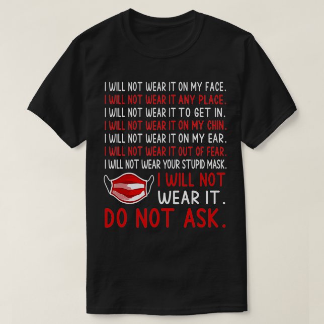 End Mask Mandate Antimasker Sheeple Sheeple Unmuzz T-Shirt (Design vorne)