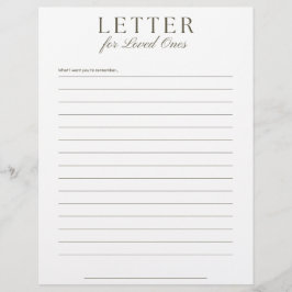 End-of-Life Letter to Loved Ones Briefbogen