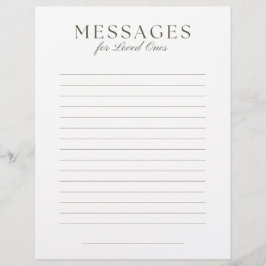 End-of-Life Letter to Loved Ones Briefbogen