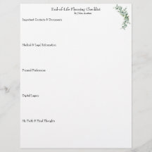 End-of-Life Planning Checklist