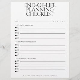 End-of-Life Planning Checklist Briefbogen