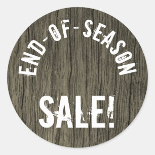 "END-OF-SEASON VERKAUF!" Runder Aufkleber