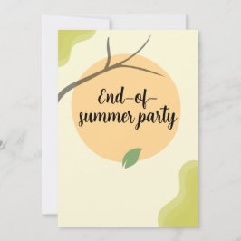 End of Summer Garden Party Invitation Einladung