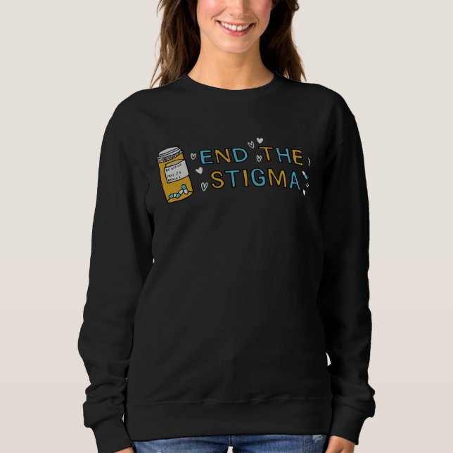 End The Stigma Mental Health Matters Awareness Men Sweatshirt (Vorderseite)