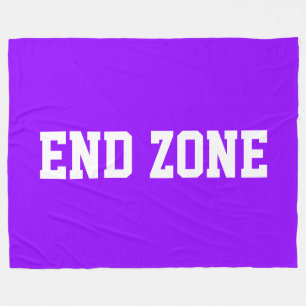 END ZONE Athletik Weißer Text Auf Lustigem Helllil Fleecedecke