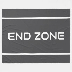 END ZONE Elegante weiße Textstreifen auf kräftigem Fleecedecke