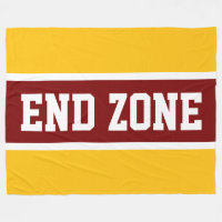 END ZONE Fett Tiefrot Gelb Orange Weiße Streifen