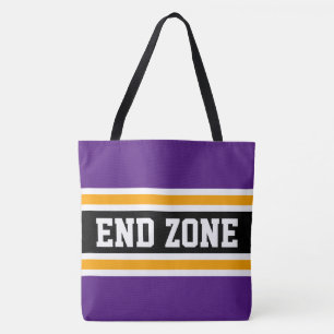 END ZONE Fette Sportliche Lila Orange Schwarze Str Tasche