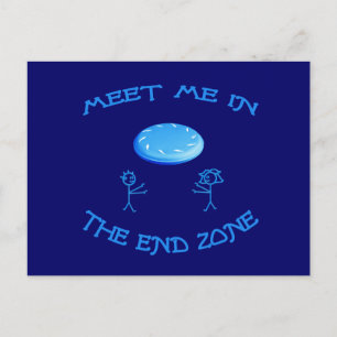 End Zone Frisbee Postkarte