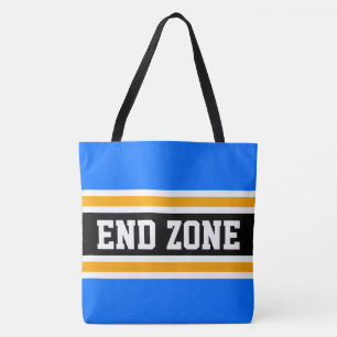 END ZONE Hellblau Orange Schwarz Racing Streifen Tasche