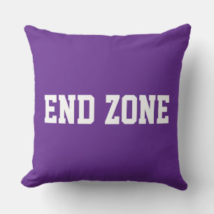 END ZONE Sportlich Athletisch 70er Text auf Königs Kissen