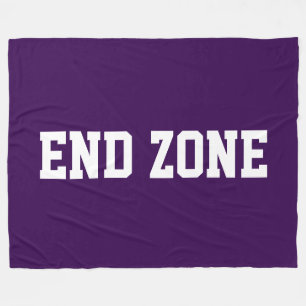 END ZONE Sportlich Weiße Schrift Auf Unterhaltsame Fleecedecke
