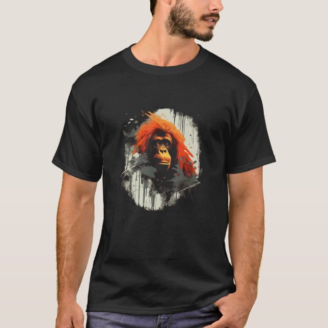 Endangered Animals Save The Sumatran Orangutan T-Shirt (Vorderseite)