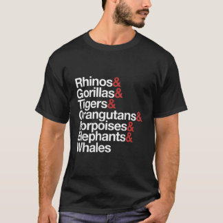 Endangered List of Animals Species Awareness T-Shirt