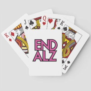 Ende Alz Alzheimer Bewusstseins-Monats-lila Spielkarten
