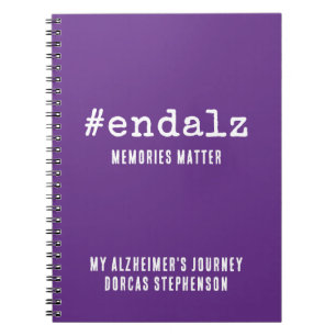 Ende Alzheimer Persönliches Alzheimer-Bewusstseins Notizblock