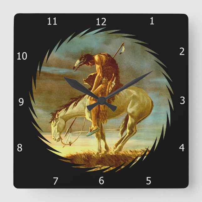 ENDE DER GROSSEN SCHALTFLÄCHE QUADRATISCHE WANDUHR (Vorderseite)
