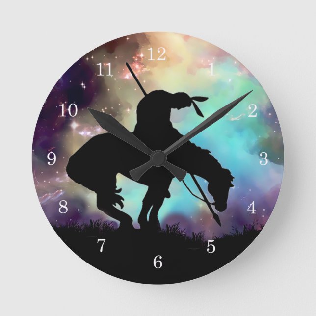 Ende der HinterSilhouette Wand-Uhr Runde Wanduhr (Vorderseite)