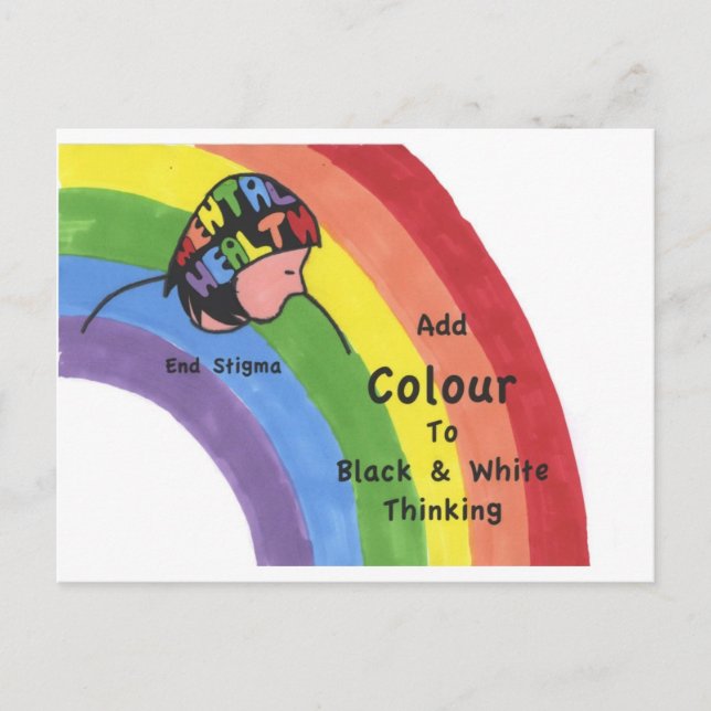 Ende der psychischen Gesundheit Stigma Postkarte (Vorderseite)