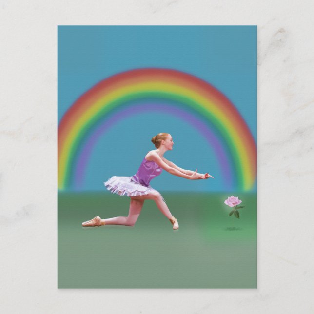 Ende der Rainbow Ballerina Postkarte (Vorderseite)