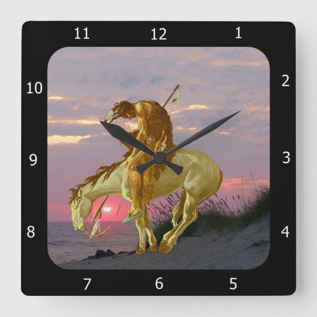 ENDE DER SPUR QUADRATISCHE WANDUHR (Vorderseite)