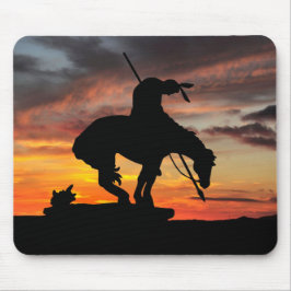 Ende der Trail-Silhouette mit Sunset Mouse Pad Mousepad