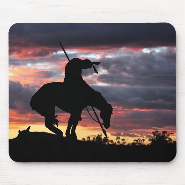 Ende der Trail-Silhouette mit Sunset Mouse Pad Mousepad (Vorne)