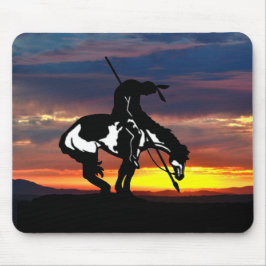 Ende der Trail-Silhouette mit Sunset Mouse Pad Mousepad