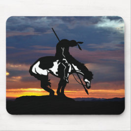 Ende der Trail-Silhouette mit Sunset Mouse Pad Mousepad