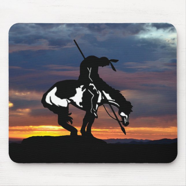 Ende der Trail-Silhouette mit Sunset Mouse Pad Mousepad (Vorne)