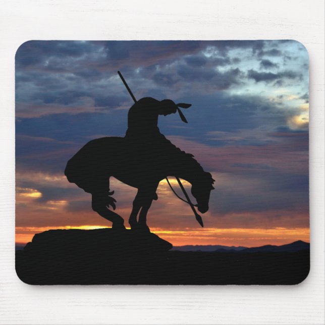 Ende der Trail-Silhouette mit Sunset Mouse Pad Mousepad (Vorne)
