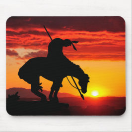 Ende der Trail-Silhouette mit Sunset Mouse Pad Mousepad