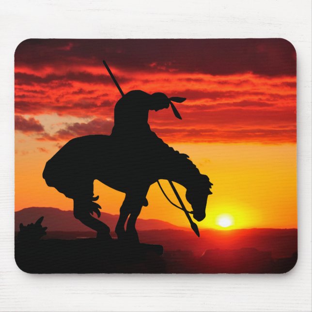 Ende der Trail-Silhouette mit Sunset Mouse Pad Mousepad (Vorne)