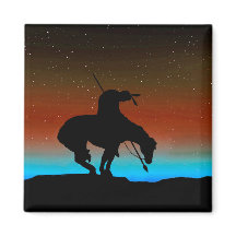 Ende der Trail Silhouette Square Magnet