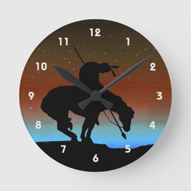 Ende der Trail Silhouette Wall Uhr (Vorderseite)